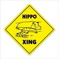 thumbnail image 1 of SignMission X-20-HIPPO 20 in. Hippo Zone Xing Crossing Sign, 1 of 5
