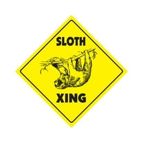 Sloth Crossing Sign Zone Xing | Indoor/Outdoor | 20" Tall animal lover slow slo poke