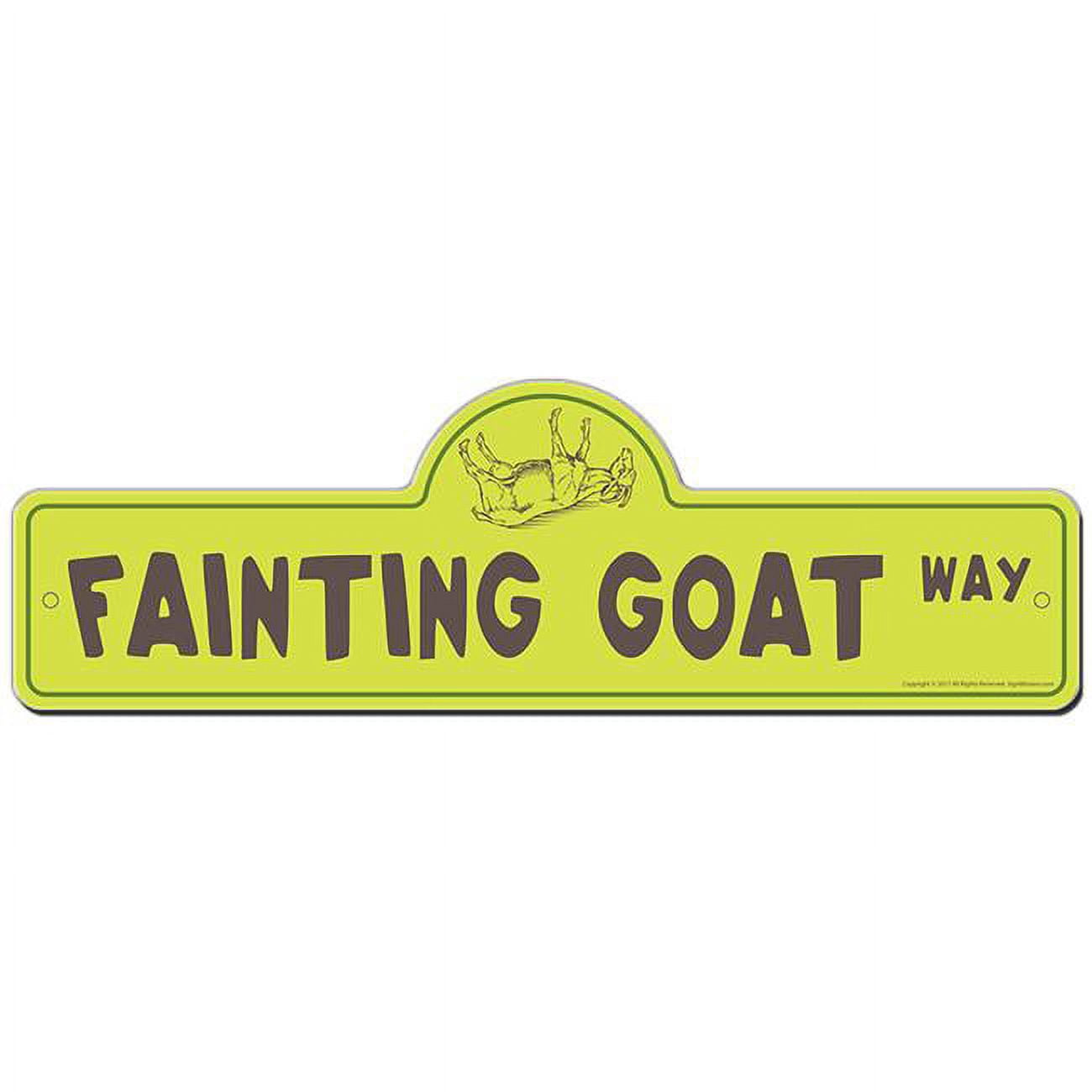 SignMission 20 x 7 in. Street Sign - Fainting Goat - Walmart.com