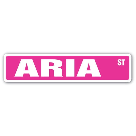 ARIA Street Sign Childrens Name Room Sign | Indoor/Outdoor | 24" Wide