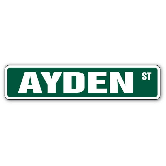 AYDEN Street Sign Childrens Name Room Sign | Indoor/Outdoor |  24" Wide