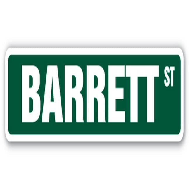 BARRETT Street Sign Childrens Name Room Sign | Indoor/Outdoor | 24 ...