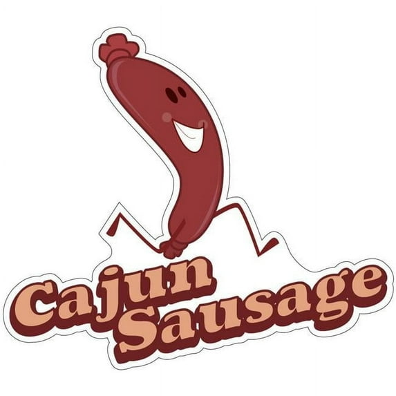 SignMission 24 in. Cajun Sausage Decal Concession Stand Food Truck Sticker