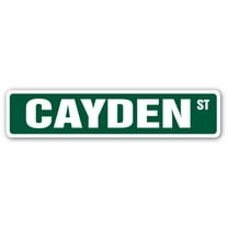 CAYDEN Street Sign Childrens Name Room Sign | Indoor/Outdoor |  24" Wide