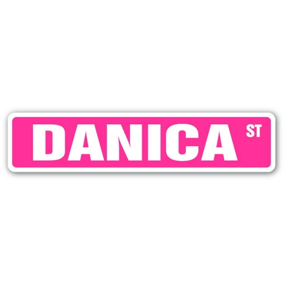 DANICA Street Sign Childrens Name Room Sign | Indoor/Outdoor | 24" Wide