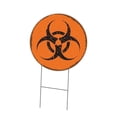 thumbnail image 1 of SignMission Corrugated Plastic Sign With Double Sided Image 24" Circular - Biohazard | Coroplast Yard Sign With Stake |  Made in the USA, 1 of 3