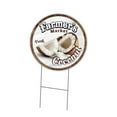thumbnail image 1 of SignMission Corrugated Plastic Sign With Double Sided Image 24" Circular - Farmer's Market Coconut | Coroplast Yard Sign With Stake |  Made in the USA, 1 of 3