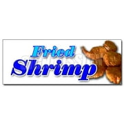 SignMission 24 in. Fried Shrimp Decal Sticker - Fry Shrimps Deep Seafood Pink Gulf Cocktail Shell Fish Shellfish Tiger