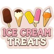 ICE CREAM TREATS 24" Concession Decal sign cart trailer stand sticker equipment