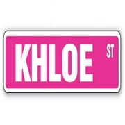 SignMission  24 in. Khloe Street Childrens Name Room Sign