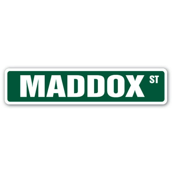 MADDOX Street Sign Childrens Name Room Sign | Indoor/Outdoor |  24" Wide