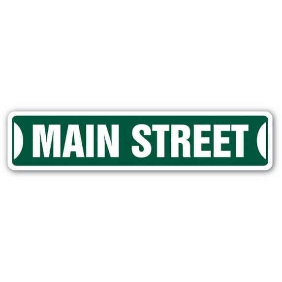 MAIN ST Aluminum Street Sign Childrens Name Room Metal Sign | Indoor/Outdoor | 24" Wide