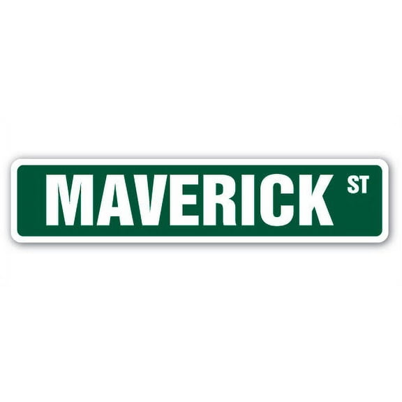 MAVERICK Street Sign Childrens Name Room Sign | Indoor/Outdoor |  24" Wide