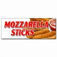 thumbnail image 1 of 24" MOZZARELLA STICKS DECAL sticker marinara dipping fried hot cheese food, 1 of 1