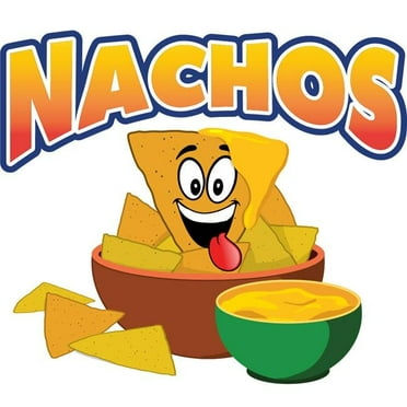 SignMission 24 in. Nachos Concession Decal Sign - Cart Trailer Stand Sticker Equipment