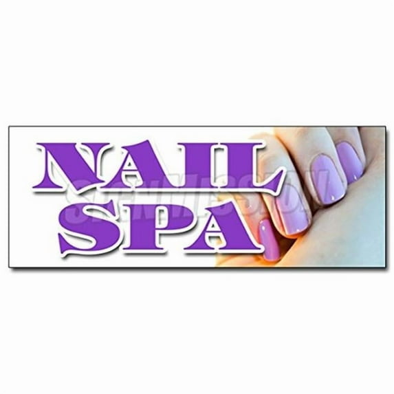 24" NAIL SPA DECAL sticker manicure pedicure gel acrylic designs walk in