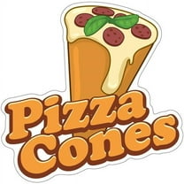 Pizza Cones 24" Decal Concession Stand Food Truck Sticker