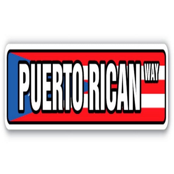 PUERTO RICAN FLAG Street Sign puerto rico national nation pride | Indoor/Outdoor |  24" Wide