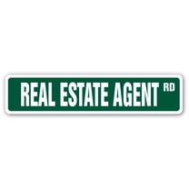REAL ESTATE AGENT Street Sign realtor home condo apartment sales | Indoor/Outdoor |  24" Wide