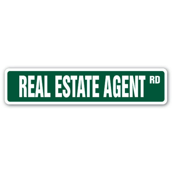REAL ESTATE AGENT Street Sign realtor home condo apartment sales | Indoor/Outdoor | 24" Wide