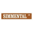 thumbnail image 1 of SIMMENTAL Street Sign cow cattle beef farmer farm | Indoor/Outdoor |  24" Wide, 1 of 5