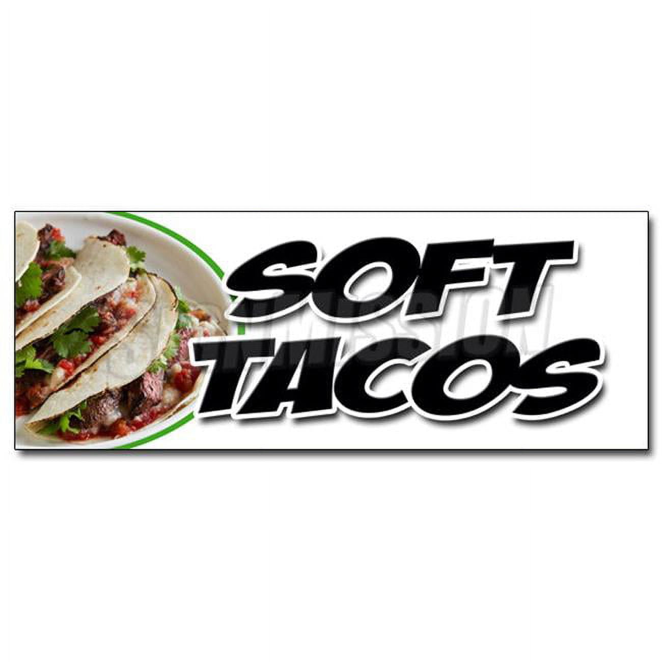 SignMission 24 in. Soft Tacos Decal Sticker - Mexican Tortillas Chicken ...