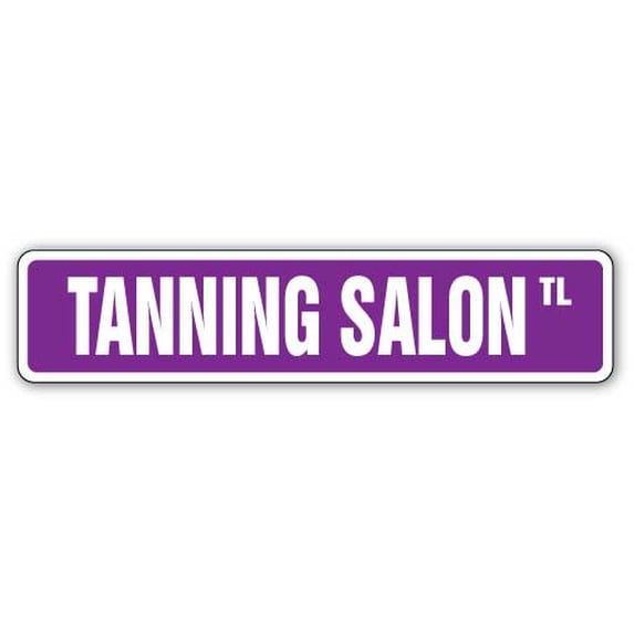 TANNING SALON Aluminum Street Sign bed spray tan lotion lamps | Indoor/Outdoor | 24" Wide