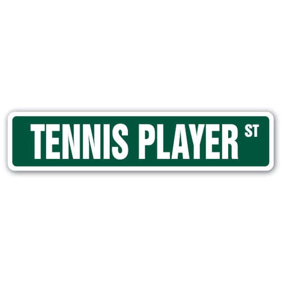 TENNIS PLAYER Street Sign sport doubles pro lessons singles | Indoor/Outdoor | 24" Wide