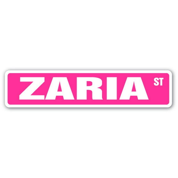 ZARIA Street Sign Childrens Name Room Sign | Indoor/Outdoor |  24" Wide