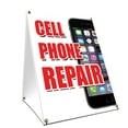 thumbnail image 1 of A-frame Sidewalk Cell Phone Repair Sign With Graphics On Each Side | 24" X 36" Print Size, 1 of 3