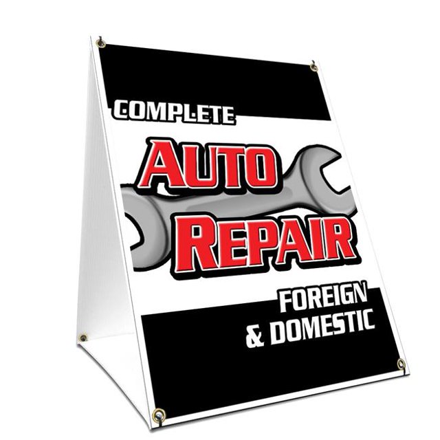 SignMission 24 x 36 in. AFrame Sidewalk Complete Auto Repair Foreign