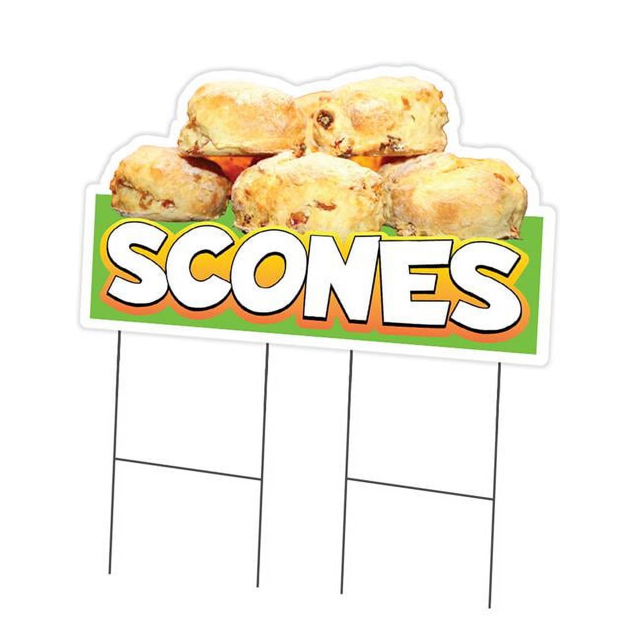 Mini Scone Sign SignMission 24 x 36 in. Yard Sign & Stake - Scones 2 - Walmart.com