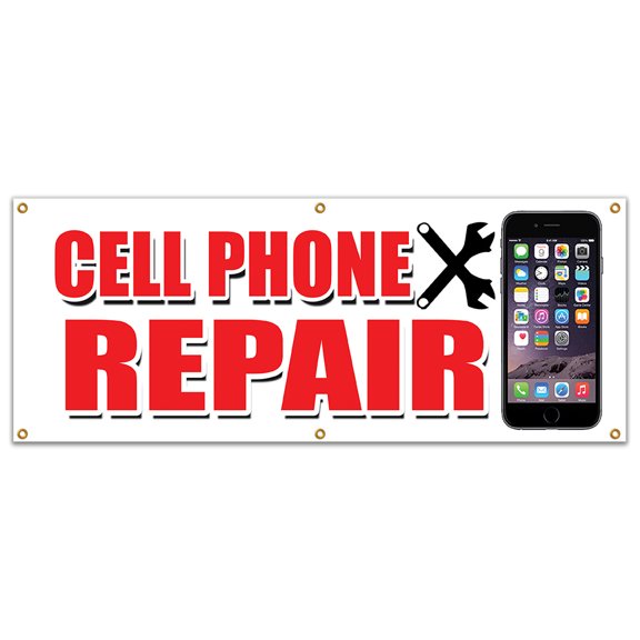 72" CELL PHONE REPAIR BANNER SIGN apple lg htc samsung all brands iphone