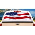thumbnail image 1 of SignMission American Flag Rear Window Graphic truck view thru vinyl decal HD Graphics Professional Grade Material Universal Fit for Full Size Trucks Weatherproof & Car Wash Safe Made In, 1 of 3