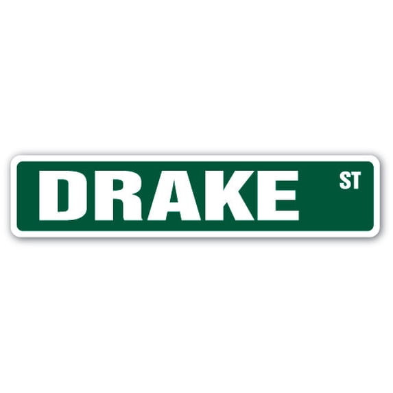 SignMission SS-730-DRAKE 30 in. Drake Street Childrens Name Room Sign ...