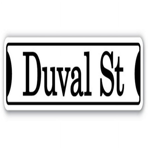DUVAL ST Street Sign Childrens Name Room Sign | Indoor/Outdoor | 30" Wide