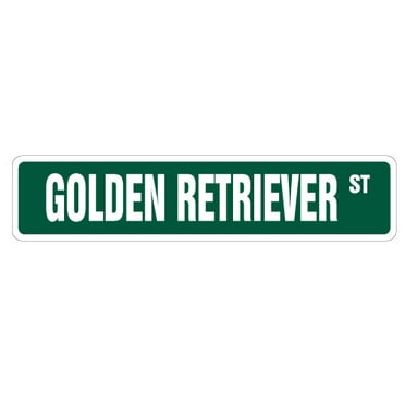 GOLDEN RETRIEVER Street Sign dog puppy breeder pet yard | Indoor/Outdoor |  30" Wide
