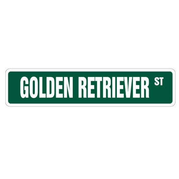 GOLDEN RETRIEVER Street Sign dog puppy breeder pet yard | Indoor/Outdoor |  30" Wide