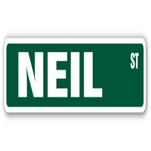NEIL Street Sign Childrens Name Room Sign | Indoor/Outdoor | 30" Wide