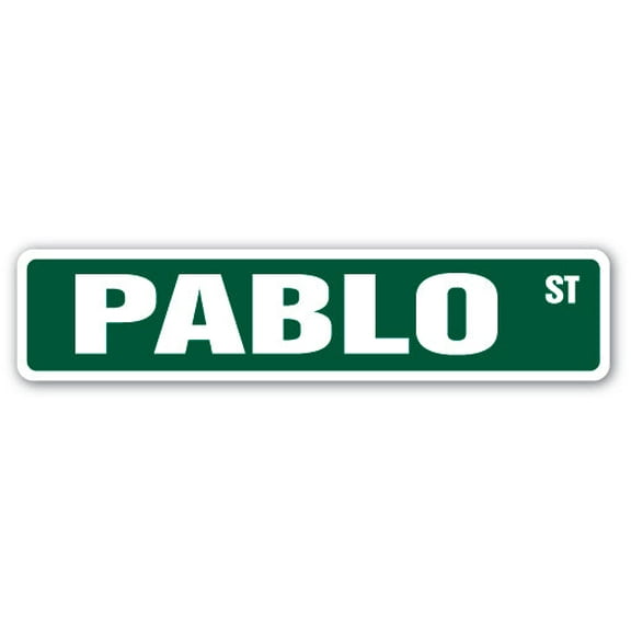 PABLO Street Sign Childrens Name Room Sign | Indoor/Outdoor | 30" Wide