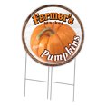 thumbnail image 1 of SignMission Corrugated Plastic Sign With Stakes 36" Circular - Farmer's Market Pumpkins | Coroplast Yard Sign With Stake |  Made in the USA, 1 of 3