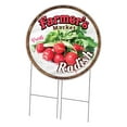 thumbnail image 1 of SignMission Corrugated Plastic Sign With Stakes 36" Circular - Farmer's Market Radish | Coroplast Yard Sign With Stake |  Made in the USA, 1 of 3
