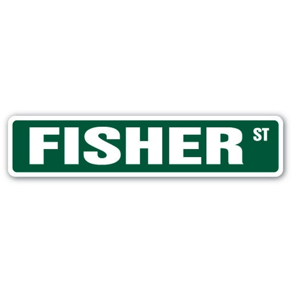 FISHER Street Sign Childrens Name Room Sign | Indoor/Outdoor |  36" Wide