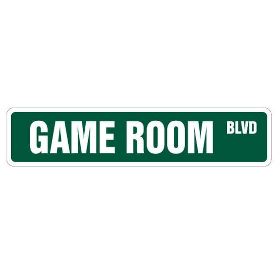 GAME ROOM Street Sign pinball foosball air hockey pool | Indoor/Outdoor | 36" Wide
