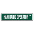 thumbnail image 1 of HAM RADIO OPERATOR Street Sign 2 two way radios amateur | Indoor/Outdoor |  36" Wide, 1 of 5