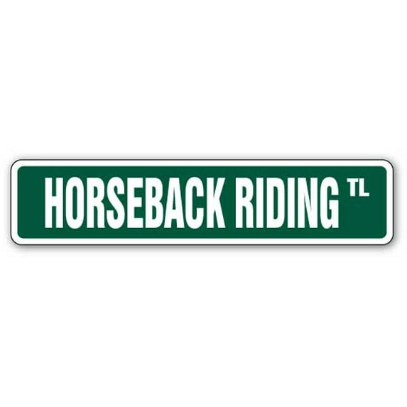 HORSEBACK RIDING Street Sign horse rides rider instructor cowboy | Indoor/Outdoor | 36" Wide