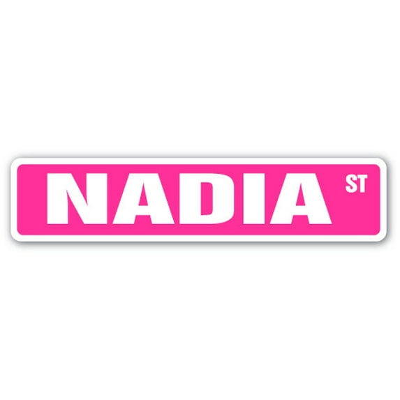 NADIA Street Sign Childrens Name Room Sign | Indoor/Outdoor | 36" Wide