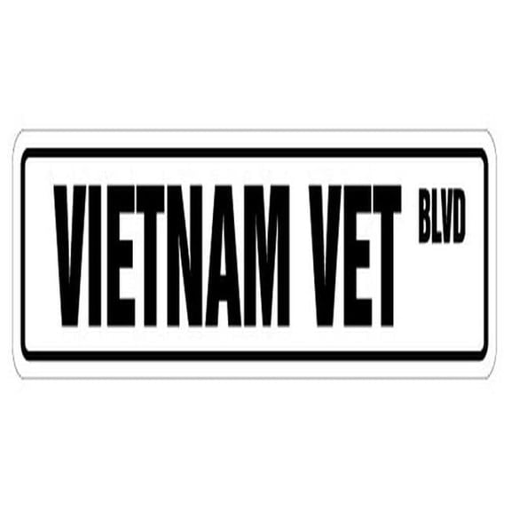 SignMission 36 in. Vietnam Vet Aluminum Street Sign - Veteran Nam War Pow 1960s