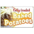 thumbnail image 1 of SignMission B-60 Baked Potatoes 36 x 60 in. Baked Potatoes Heavy Duty 13 oz Vinyl Banner with Grommets Single Sided, 1 of 4
