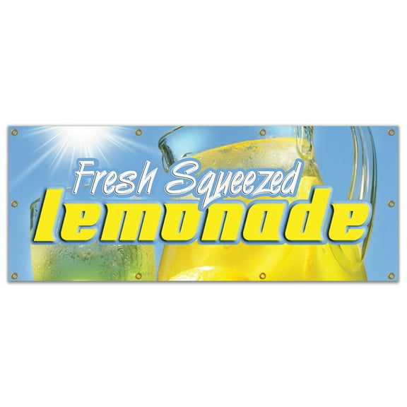 Lemonade Banner 36" X 96" Heavy Duty 13 Oz Vinyl Banners with Grommets Single Sided